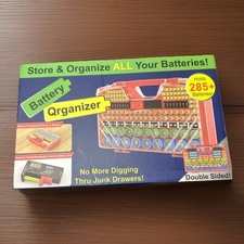 285 Battery Organizer Storage Case with Tester Box Holder AA AAA 9V C D Cell