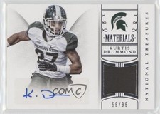 2015 Panini National Treasures College /99 Kurtis Drummond #66 Rookie Auto RC