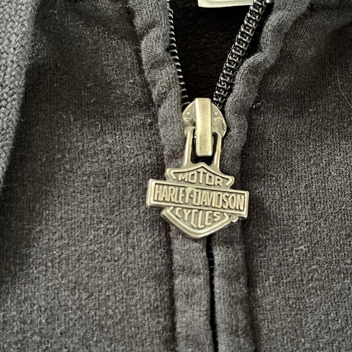 Harley Davidson Men Full Zip Embroidered Hoodie Sweatshirt