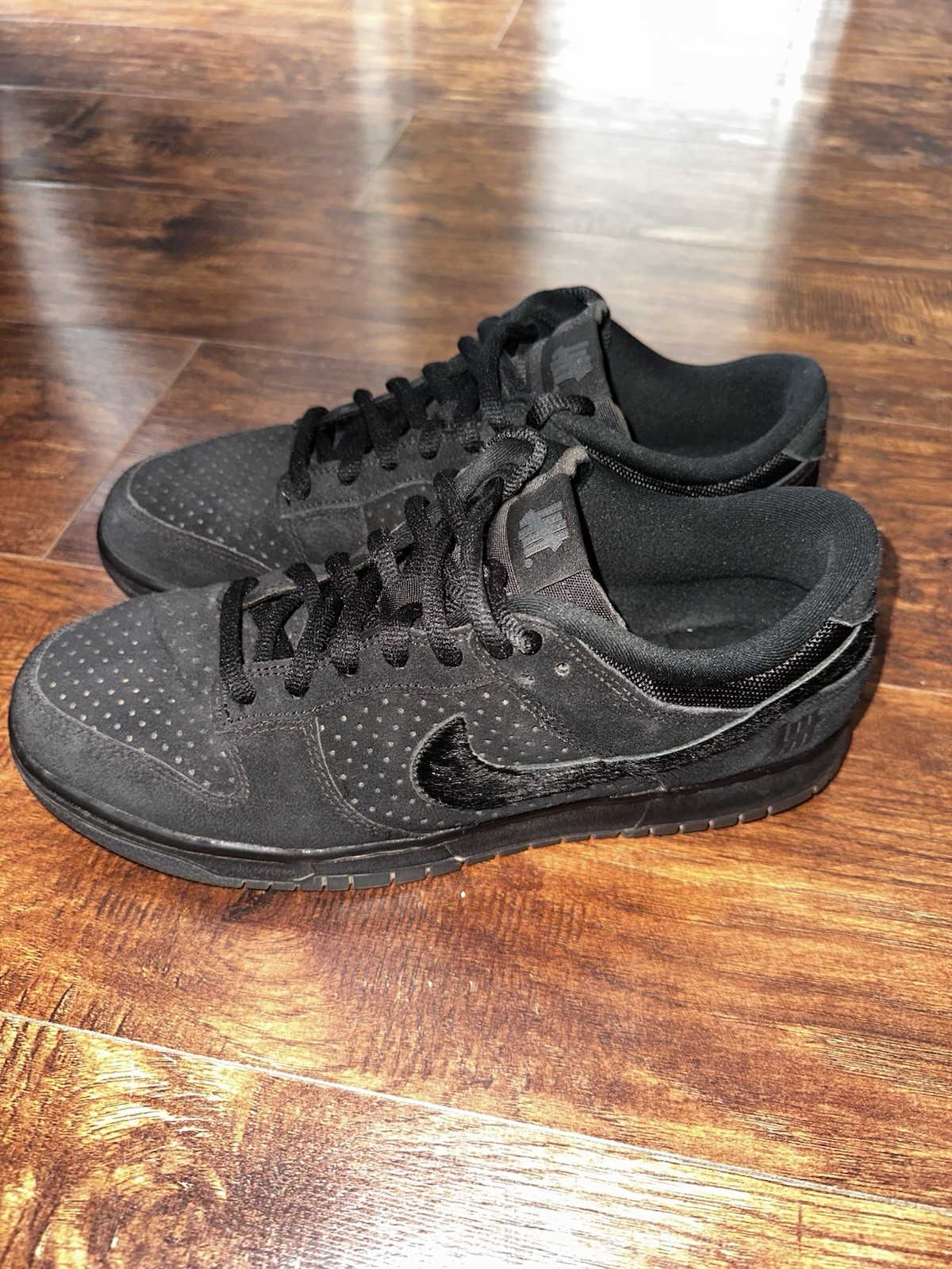 Nike Dunk Low x Undefeated Dunk vs AF1 2021 Size 11 Black image 2