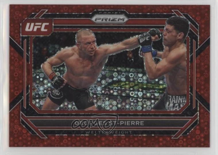 2023 Panini Prizm UFC Red Under Card Prizm 82/99 Georges St-Pierre #32 0hr