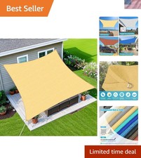 Heavy-Duty 16'X20' Sand Shade Cloth - Breathable & UV-Blocking Outdoor Solution