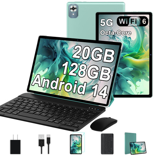 2024 Newest Android 14 Tablet Keyboard 20GB128GB1TB Expand 10.1 Inch Octa-Core 2