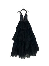 Sherri Hill black tiered ballgown Size 2 $798  Lace  Sleeveless 50844