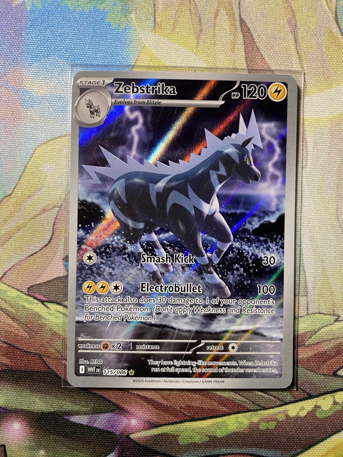 New Pokemon Set Zebstrika AR 115/086 SV11W White Flare English