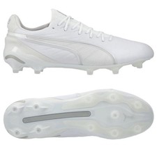 Puma King Ultimate FG AG Leather Soccer Cleats White 107809-04 Mens Size 10
