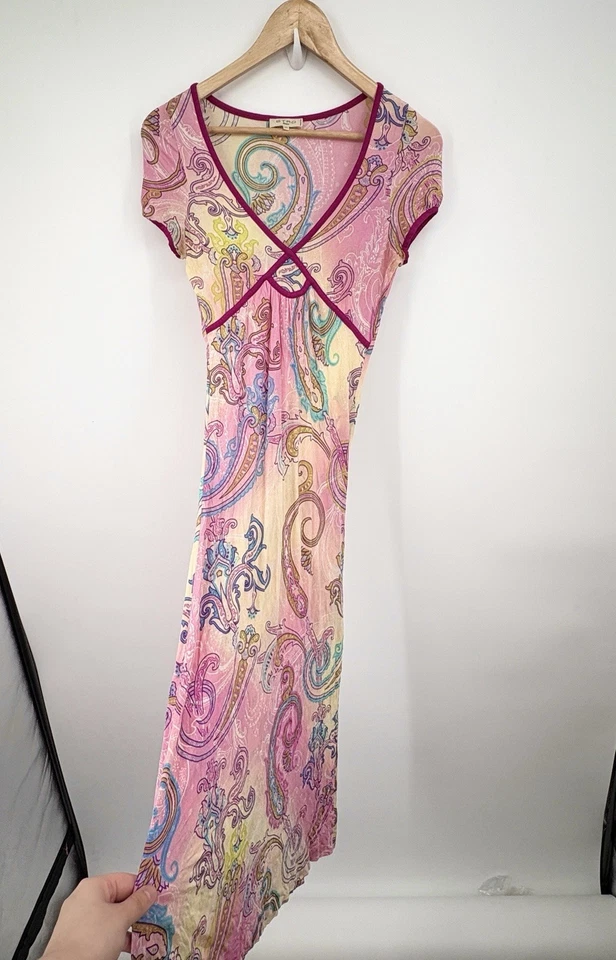 Vestido Etro Y2K Babydoll Midi Mujer 40 4 Boho Paisley Hada Hippie Ombré Festival Foto 2 de 4