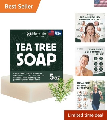 Revitalizing Skin Care with Tea Tree Soap Bar - Helps Prevent Breakouts - 5 Oz