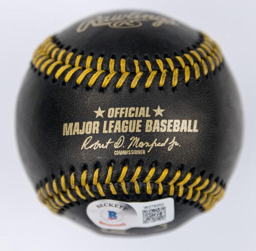 Buck Showalter Firmado Negro Rawlings OMLB Béisbol Inscrito "4X MOY" -BECKETT - Imagen 3 de 6