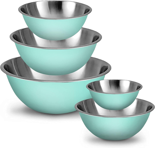 Meal Prep Stainless Steel Mixing Bowls Set, Home, Refrigerator, and Kitchen Food