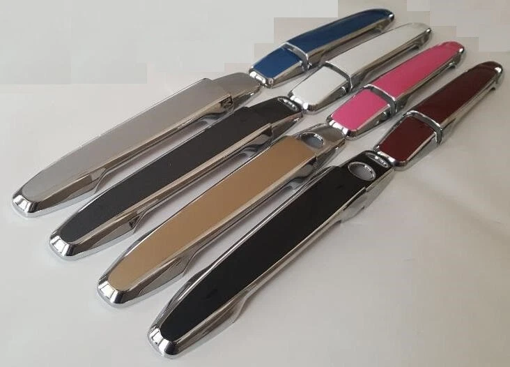 Superposiciones de manija de puerta negra o cromada Mitsubishi Outlander 2008-2019 TÚ ELIGES CLR Foto 3 de 4