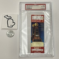 FULL 2005 Michigan v Ohio State THE GAME Football Ticket UofM OSU PSA EX-MT6