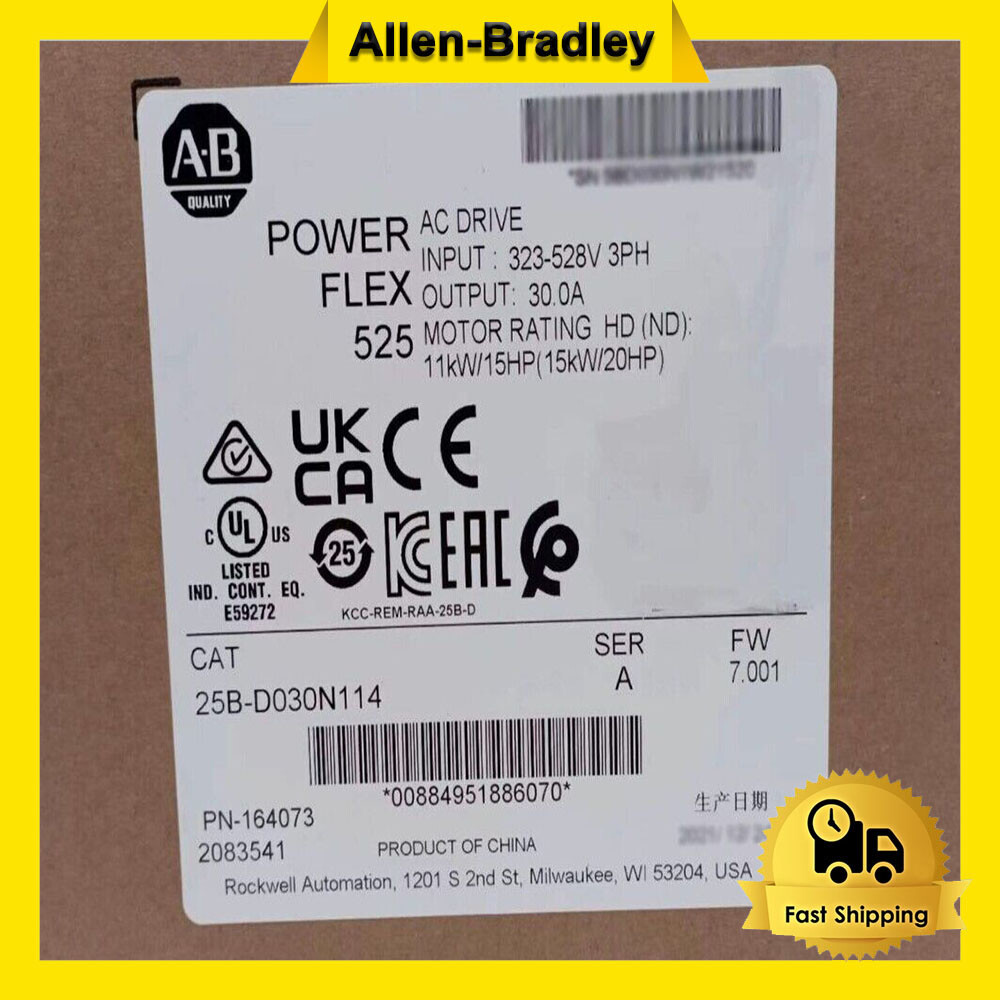 25B-D030N114 AB PowerFlex 525 15kW 20Hp AC Drive AB 25BD030N114 | eBay