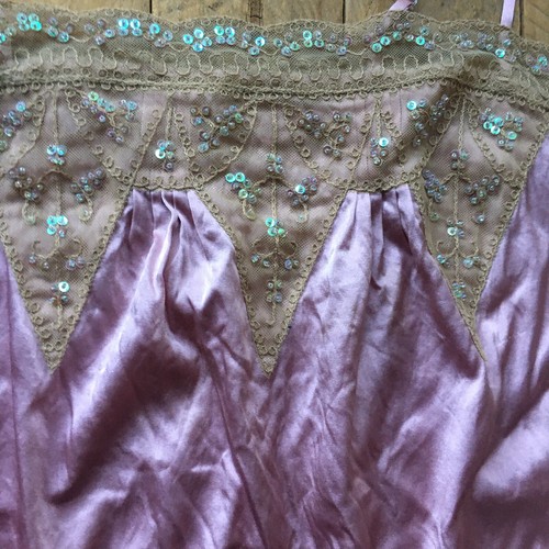 Moda International Silk Beaded Pink Sequins Lace Camisole Size M - Picture 3 of 23