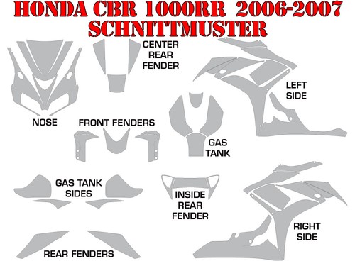 KIT GRÁFICO DE DECORACIÓN DE CARRERAS AMR HONDA CBR 250, 500R, 600RR, 1000RR UNION JACK B - Imagen 7 de 7