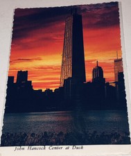 John Hancock Center At Dusk Chicago Illinois Postcard D206