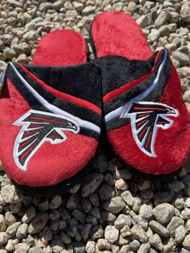 Atlanta Falcons NFL striped plush slippers slip on mens size small foco - Picture 3 of 3
