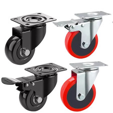 Castor Wheels Swivel 50-100mm Heavy Duty Trolley Furniture Casters Upto 700kg UK