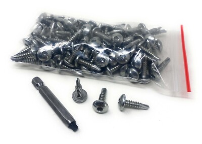 100 Pack Zinc 3/4'' Inch Torx Self Tapping Sheet Metal Cargo Trailer Screws