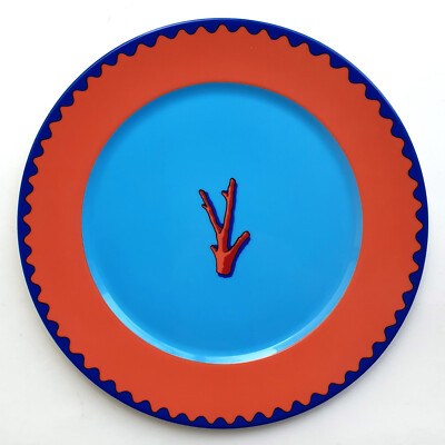 Daum TRAPANI Platzteller Koralle Ø 29,5 cm Limoges Porzellan Garouste + Bonetti