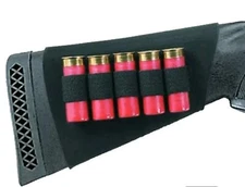 Uncle Mikes 88493 Buttstock Shell Holder Shotgun 5 Rounds Black Neoprene NEW pkg