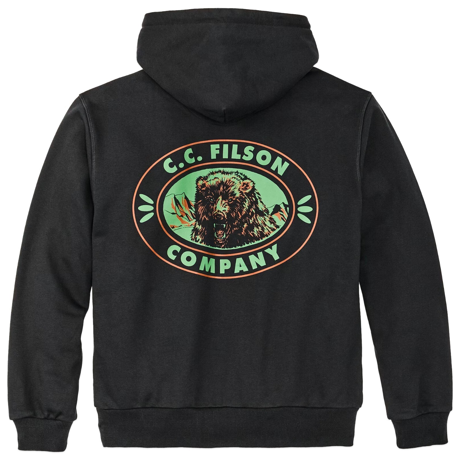 Filson Men's Hoodie Filson Prospector Graphic Hooded Sweat Black