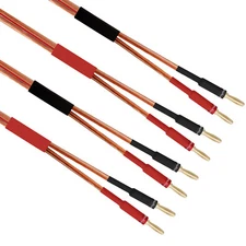 Pair Speaker Cable Single Wire 4.0sq Loudspeaker Cord Male Plug Banana Connector