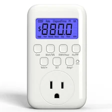 Watt Meter Plug with Backlight Plug-in Socket Power Meter Electricity Usage
