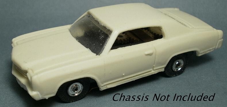 1970 Chevy Monte Carlo resin HO slot car body with T-Jet mounts  
