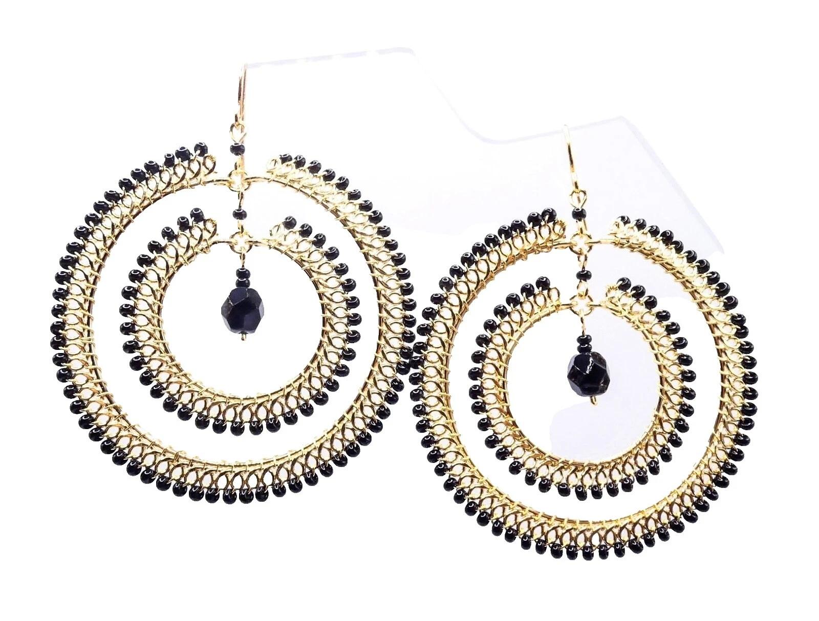 Retro Enchape de oro amarillo Pendientes de Moda