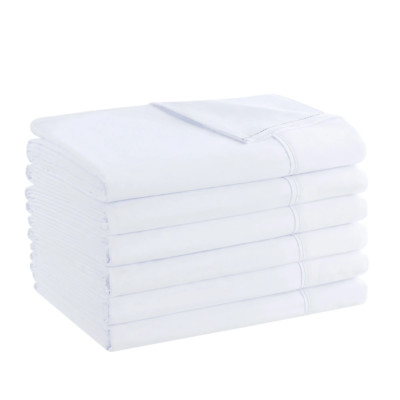 Microfiber Flat Bed Sheets (6 Pack), Color and Size Options, Color Coded Hem