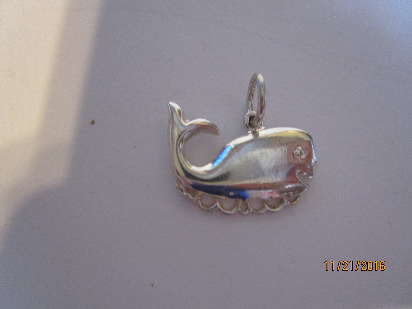 Sterling Silver Moby Dick Whale Charm Bracelet 80000 Diving Watch Bezel-image