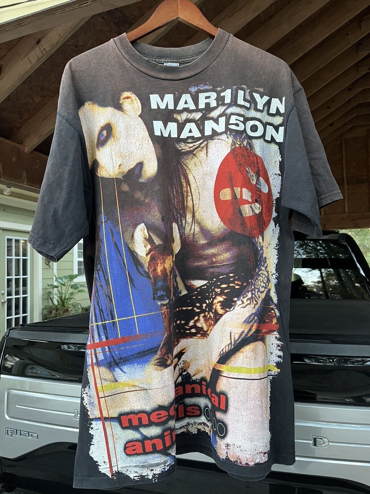 Vintage MARILYN MANSON Bootleg Mexican T Shirt 90… - image 1