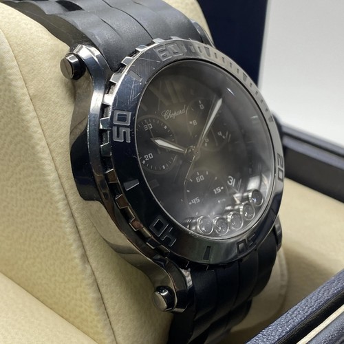 Montre à quartz Chopard Happy Sport Chrono PVD cadran diamant noir 288499-3007 - Photo 6 sur 9