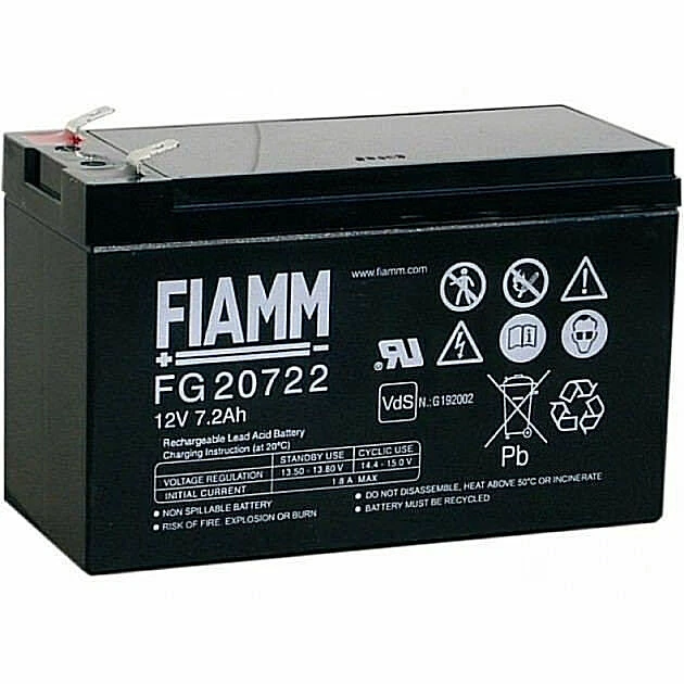 BATTERIA FIAMM FG20722 12V 7,2Ah FG 20722 PER UPS - ALLARMI Camper