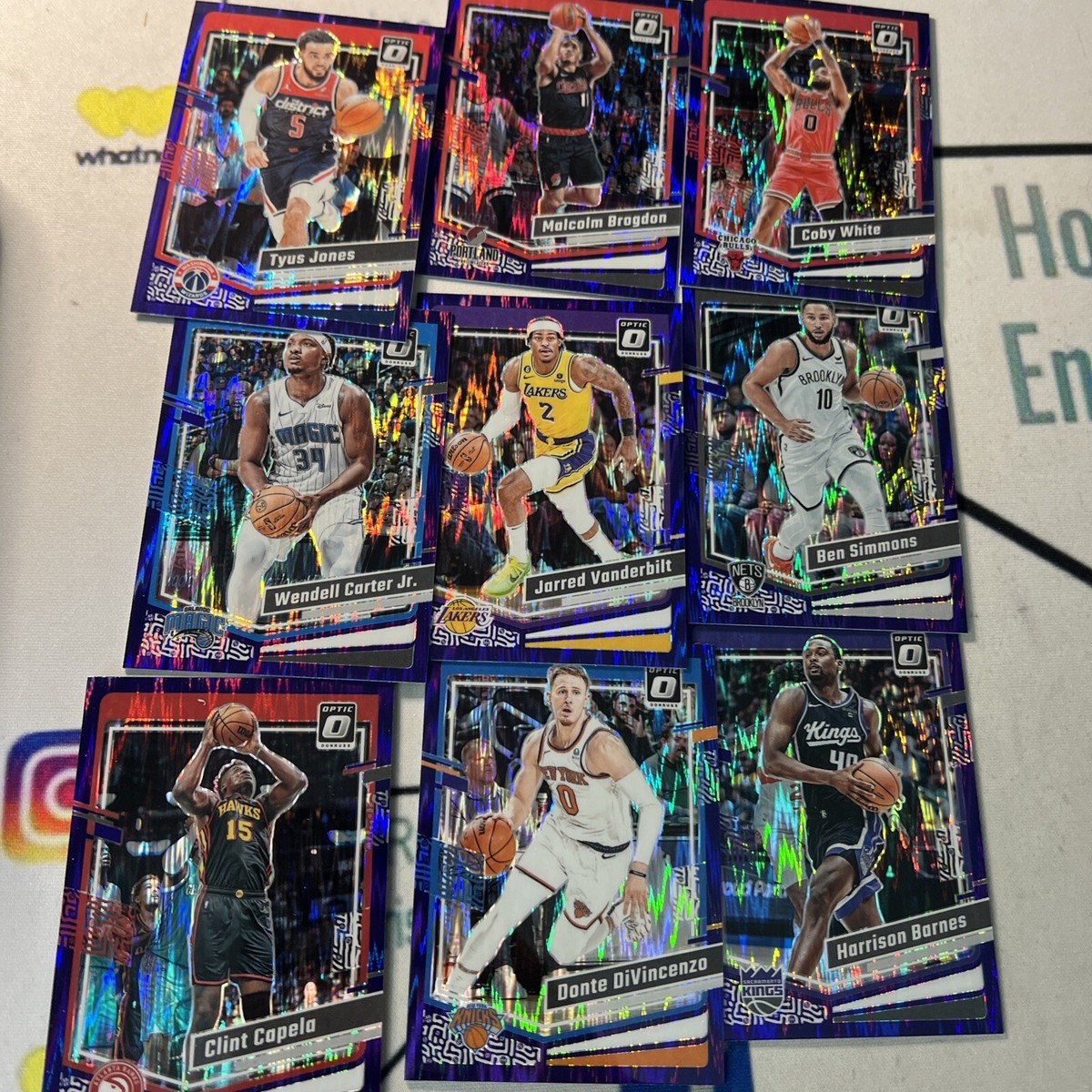 2023-24 Panini Donruss Optic Purple Shock 9 Card Lot | eBay