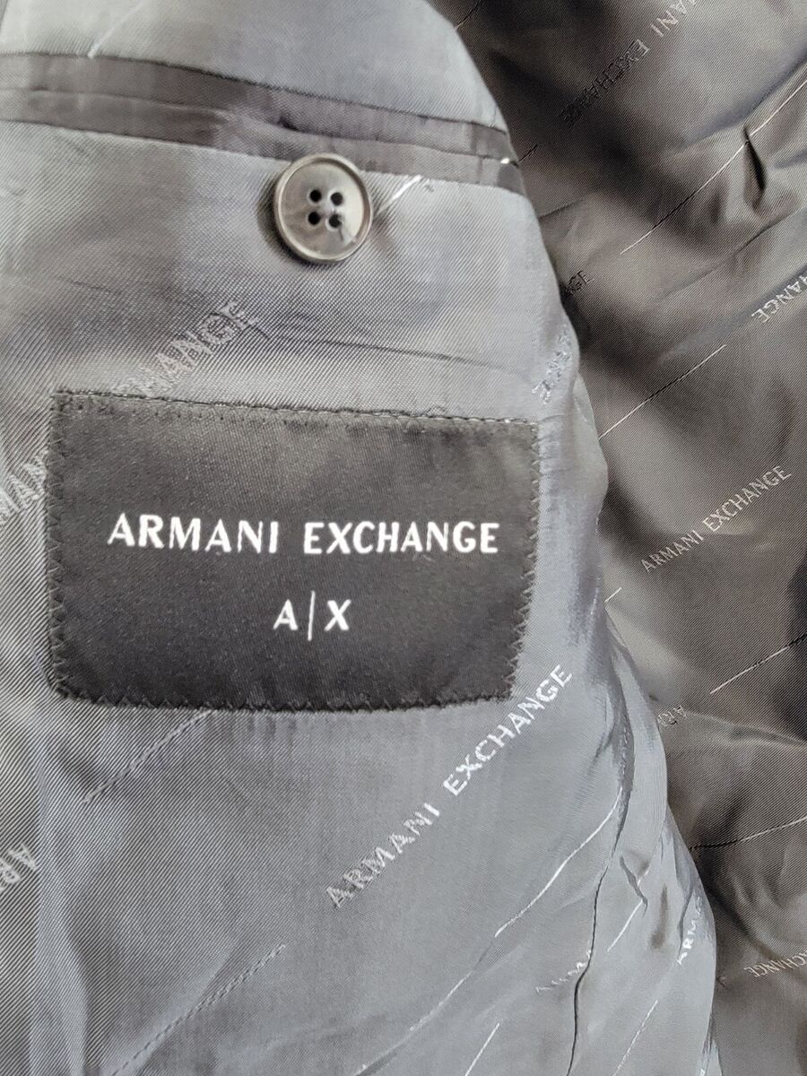 A|X ARMANI EXCHANGE Slim-Fit Wool Suit Jacket Men's 38R A|X ARMANI EXCHANGE Slim-Fit Wool Suit Jacket Men's 38R