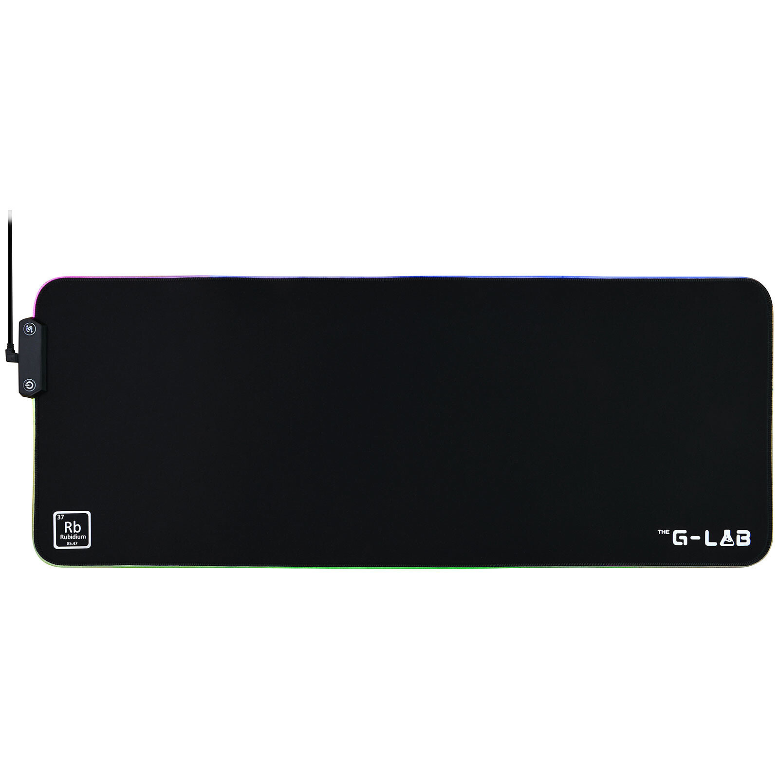 Tapis de souris XXL grand format Rubidium RVB pour éviter les dérapages - 2