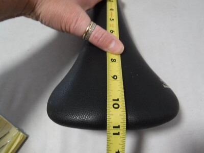 Vtg Selle Bassano Vuelta Bike Saddle Black Leather Made in Italy