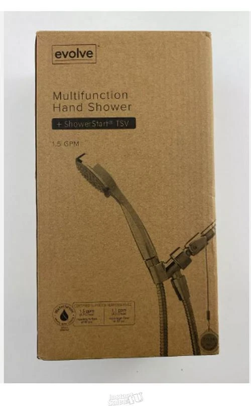 Cabezal de ducha portátil Evolve de 3 patrones de pulverización montaje en pared masaje con agua 1,5 GPM Foto 3 de 4