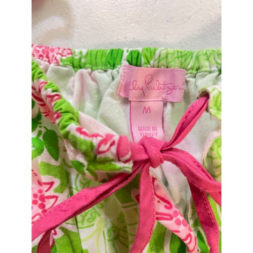 Lilly Pulitzer Girl's Green Pink Floral Sun Dress Medium 6/7 - Picture 5 of 5