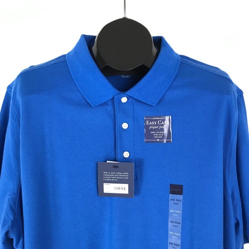 NEW Croft & Barrow Easy Care Pique Polo Men's Size XXL Tall Blue 100% Cotton - Imagen 2 de 13