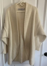 Vintage Starford Lamb Wool & Angora Rabbit Hair Blend Cardigan S Ivory Beautiful
