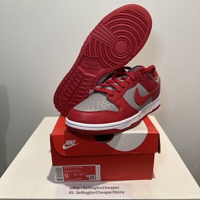 NEW Nike Dunk Low SP UNLV 2021 Size 9 DD1391-002 Medium Grey/White/Varsity Red