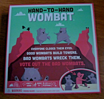 Hand zu Hand Wombat Spiel von Exploding Kittens Party Brettspiel, neu aber unversiegelt