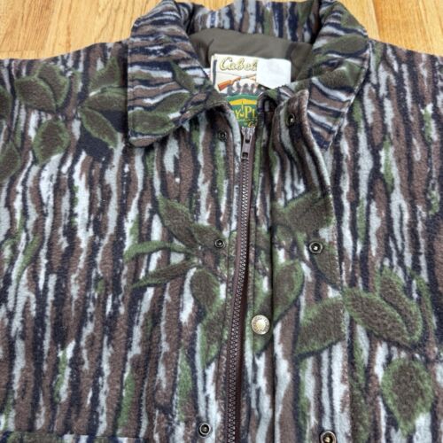 Vtg Cabelas Dry Plus Camo Full Zip Jacket Mens Sz Large Thinsulate Hunting USA - Picture 8 of 13