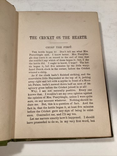 Cricket On The Hearth - Dickens HC Book Illustrations By Leech Hurst & Co Pub NY - Picture 8 of 20