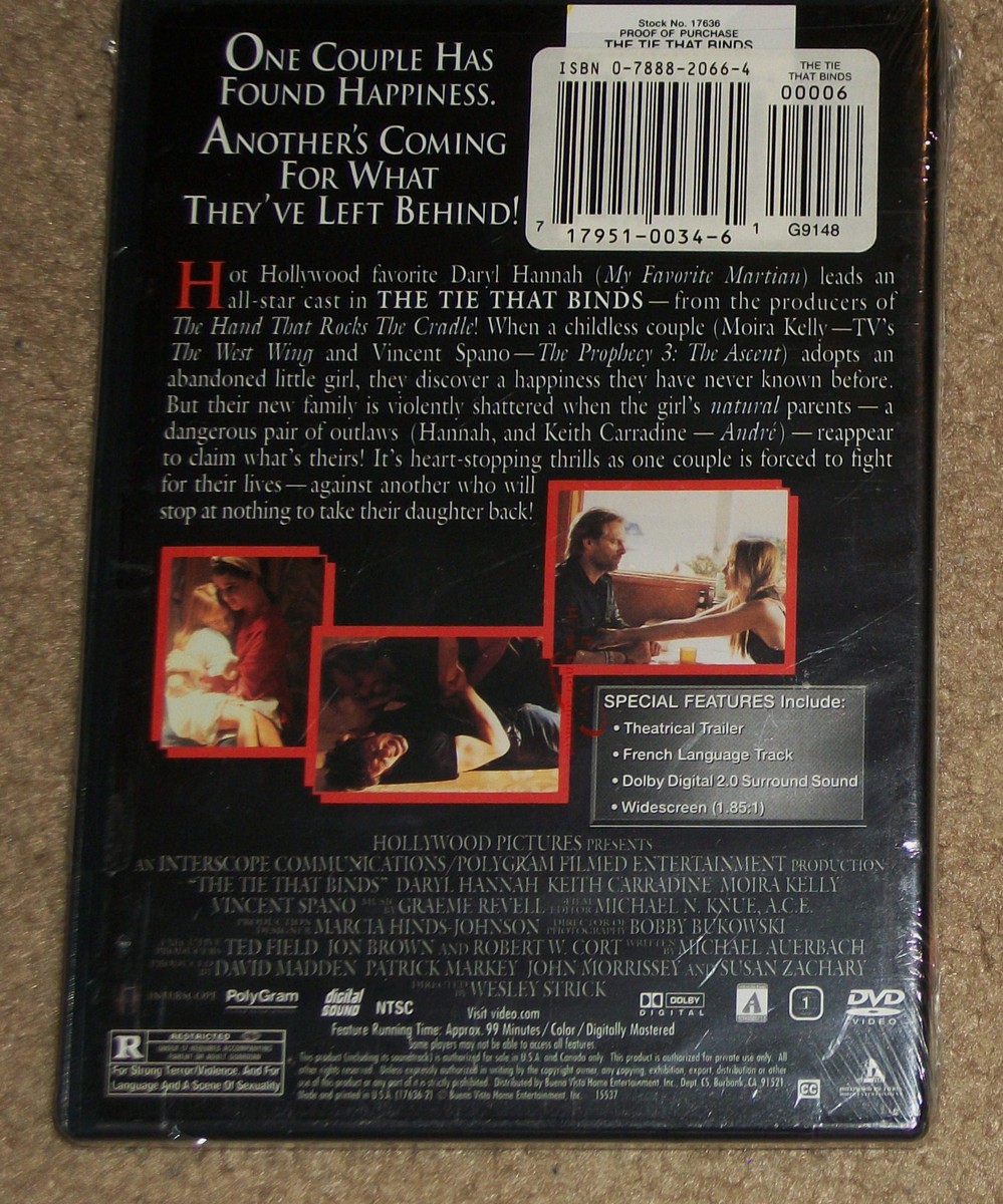 The Tie That Binds DVD Daryl Hannah 717951003461| eBay