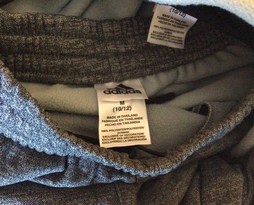 Adidas Boys'Kids Athletic Pullover Hoodie & Pants NAVY/ORANGE/Grey,S.M10-12 Used - Picture 5 of 14