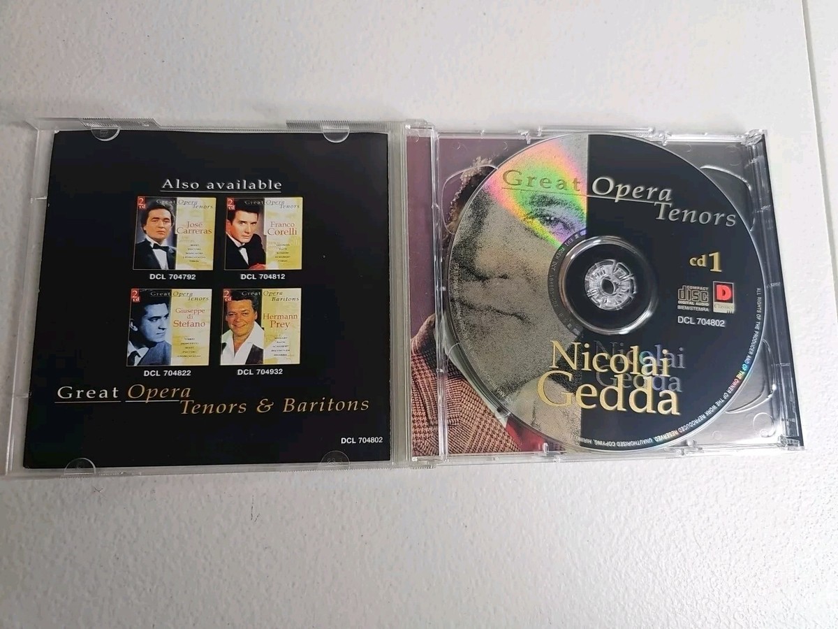 Opera CD Nicolai Gedda Great Tenors 2 CDs Set DCL 704802 Live